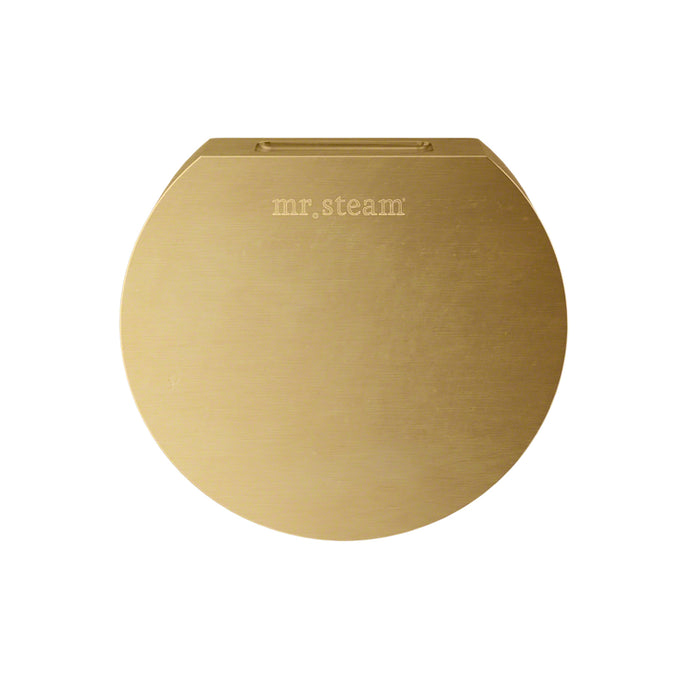 Aroma Designer 3 in. W. Steamhead with AromaTherapy Reservoir in Round Satin Brass