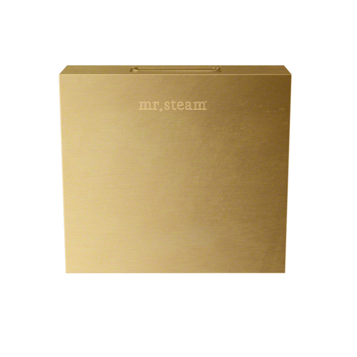 Aroma Designer 3 in. W. Steamhead with AromaTherapy Reservoir in Square Satin Brass