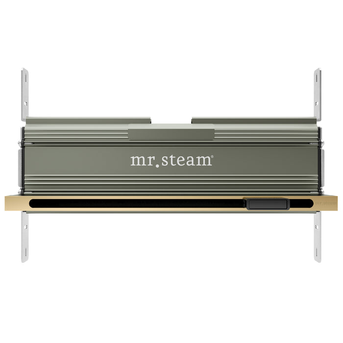 Linear 16 in. W. Steamhead with AromaTherapy Reservoir in Satin Brass