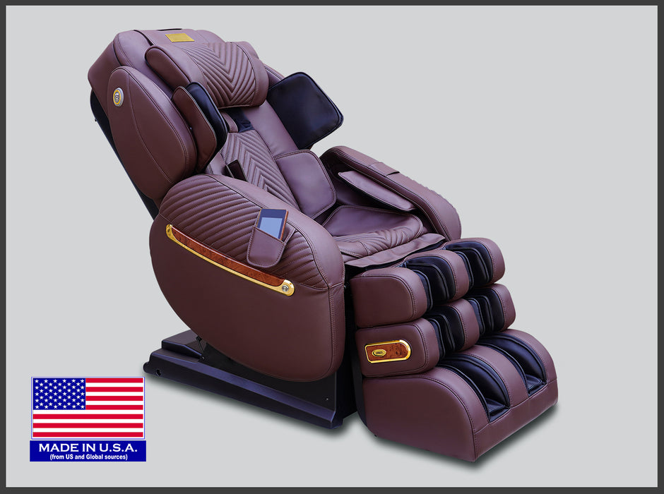 Luraco iRobotics 9 Max Plus Royal Edition Massage Chair - Chocolate Brown