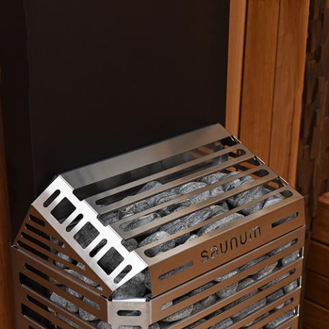 Saunum AIR 7 - 6.4kW Sauna Heater with Climate Equalizer - Stainless