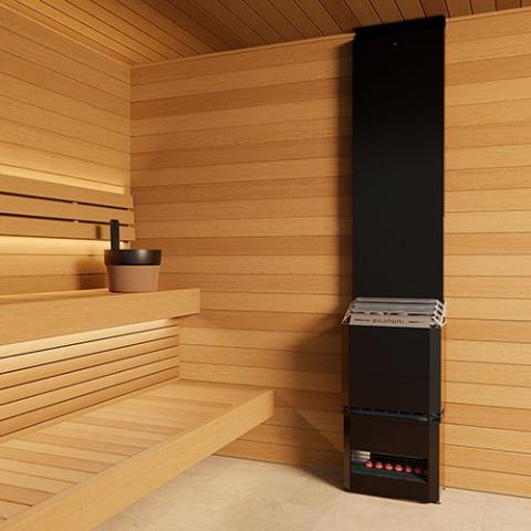 Saunum AIR 5 - 4.8kW Sauna Heater with Climate Equalizer - Black