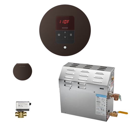 MS (iTempo) 5 kW (5000 W) Steam Shower Generator Package with iTempo Control in Round Oil Rubbed Bronze