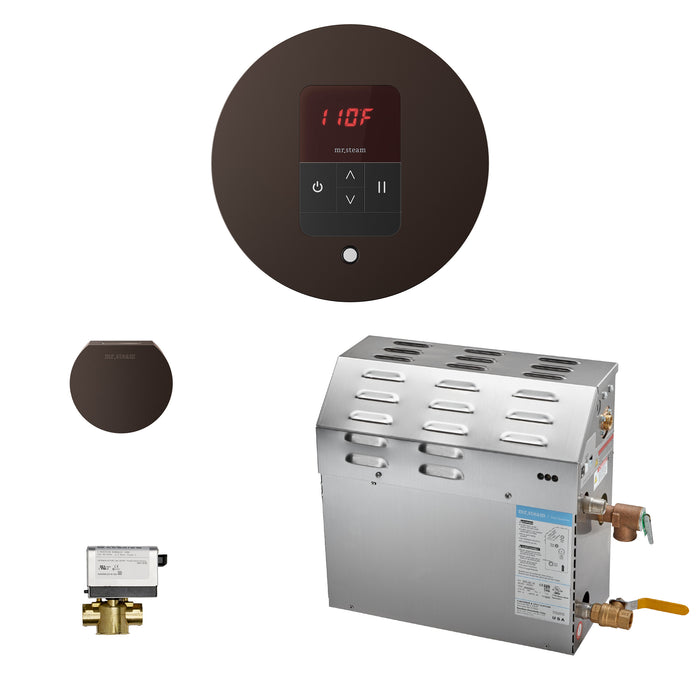 MS (iTempo) 9 kW (9000 W) Steam Shower Generator Package with iTempo Control in Round Oil Rubbed Bronze