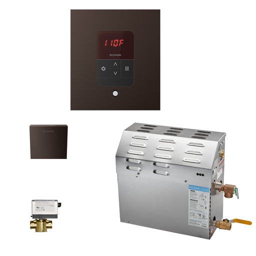 MS (iTempo) 7.5 kW (7500 W) Steam Shower Generator Package with iTempo Control in Square Oil Rubbed Bronze