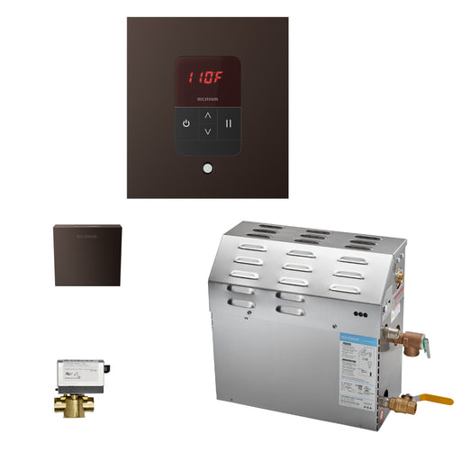 MS (iTempo) 5 kW (5000 W) Steam Shower Generator Package with iTempo Control in Square Oil Rubbed Bronze