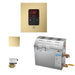 MS (iTempo) 6 kW (6000 W) Steam Shower Generator Package with iTempo Control in Square Satin Brass