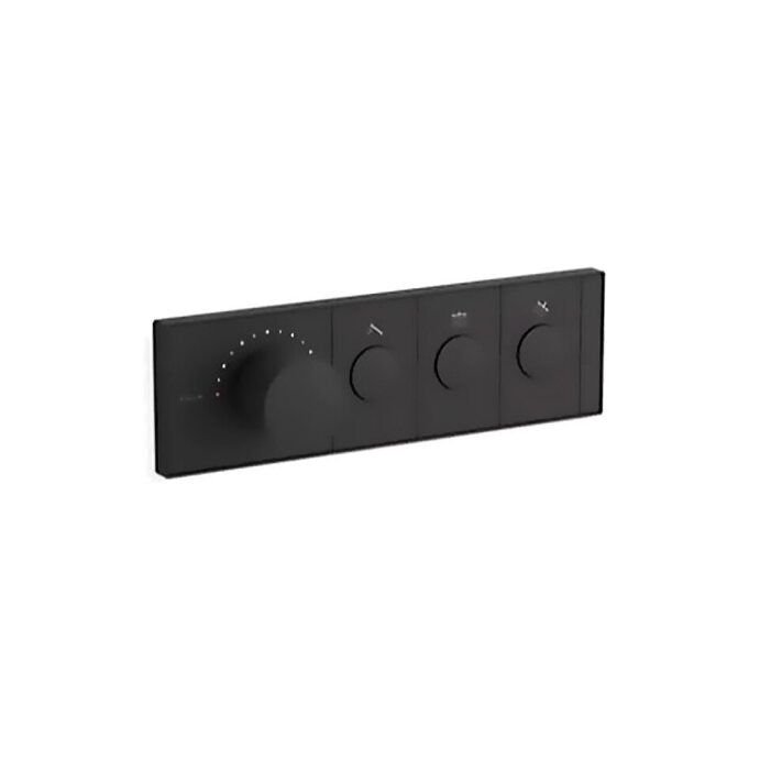 Kohler K-26347-9 Anthem, 3-outlet Thermostatic Valve Control Panel Matte Black