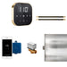 AirButler Max Linear Steam Shower Control Package with AirTempo Control and Linear SteamHead in Black Polished Brass