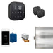 AirButler Max Steam Shower Control Package with AirTempo Control and Aroma Glass SteamHead in Black Matte Black