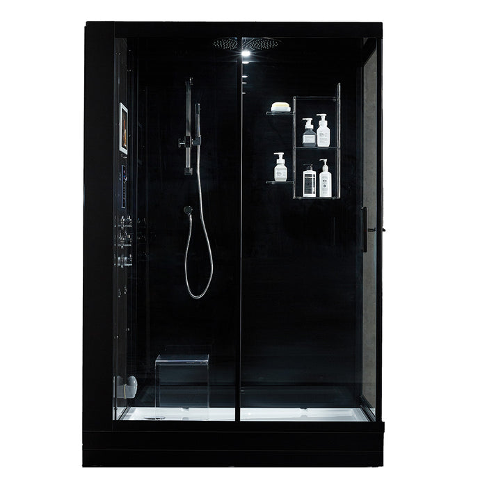 Maya Bath Platinum Anzio Steam Shower - Black Finish (Left)