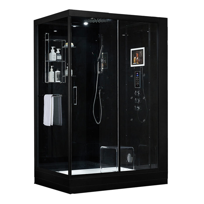 Maya Bath Platinum Anzio Steam Shower - Black Finish (Right)