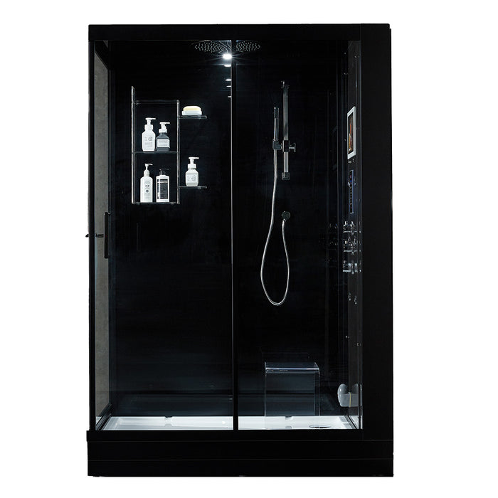 Maya Bath Platinum Anzio Steam Shower - Black Finish (Right)