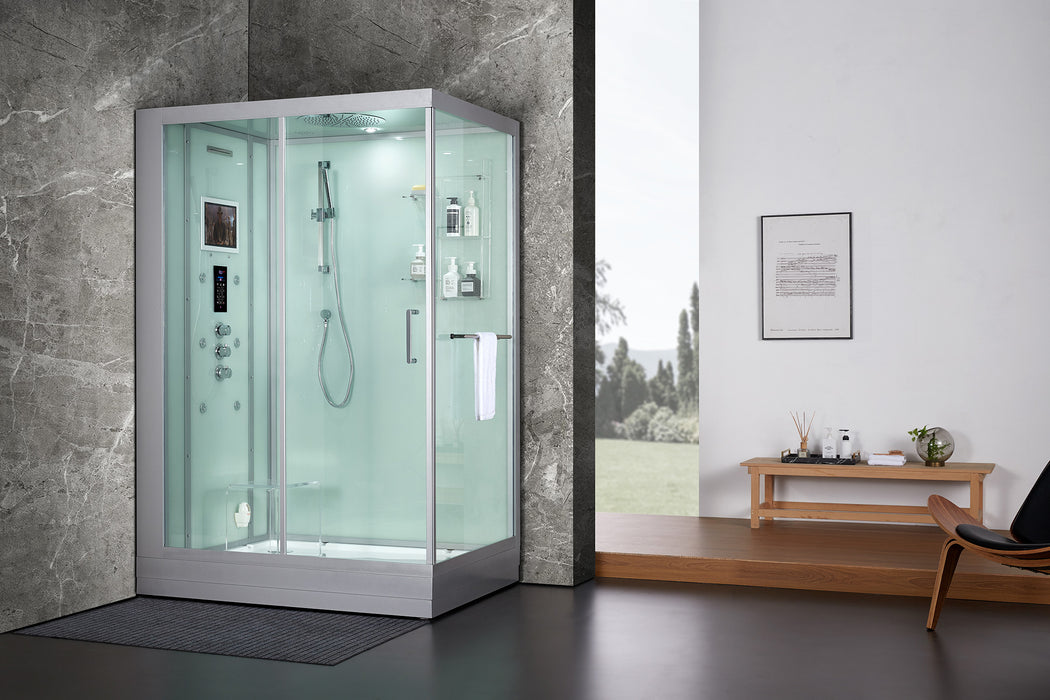 Maya Bath Platinum Anzio Steam Shower - White Finish (Left)