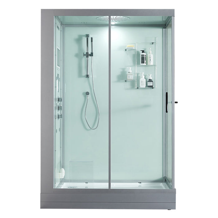 Maya Bath Platinum Anzio Steam Shower - White Finish (Left)