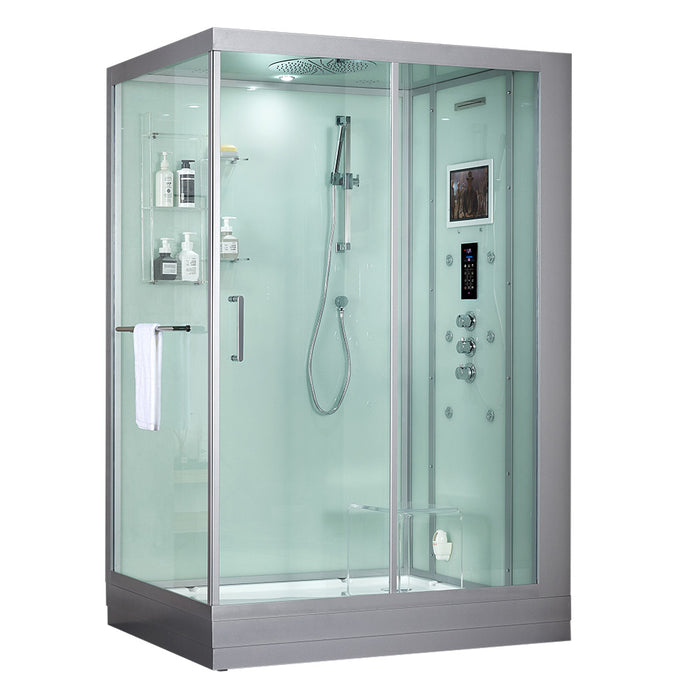 Maya Bath Platinum Anzio Steam Shower - White Finish (Right)