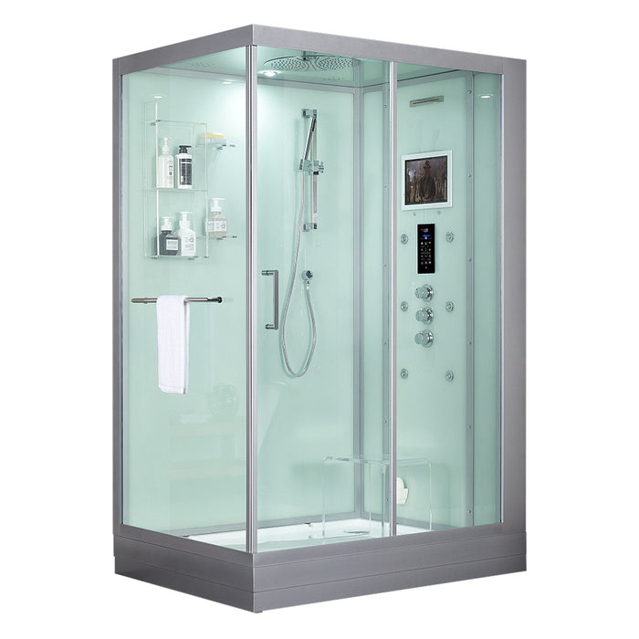 Maya Bath Platinum Anzio Steam Shower - White Finish (Right)