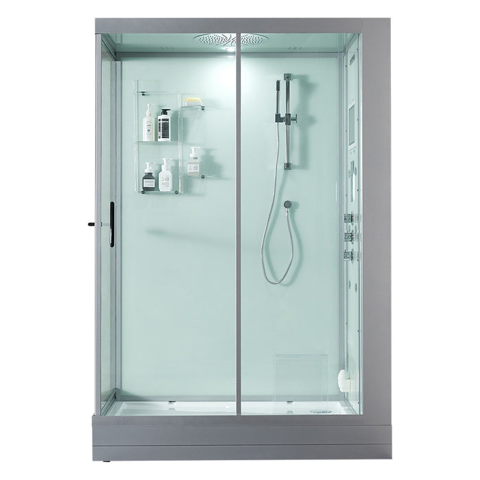 Maya Bath Platinum Anzio Steam Shower - White Finish (Right)