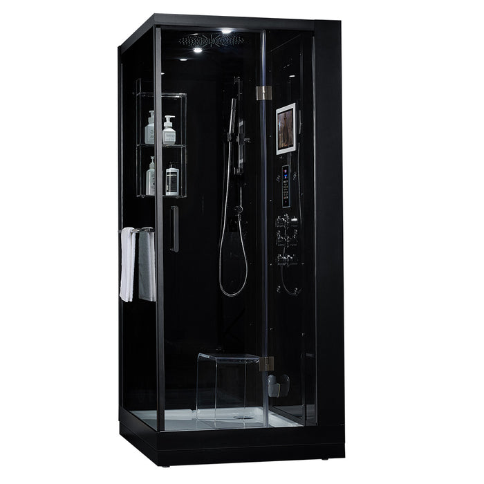 Maya Bath Platinum Arezzo Steam Shower - Black Finish (Right)