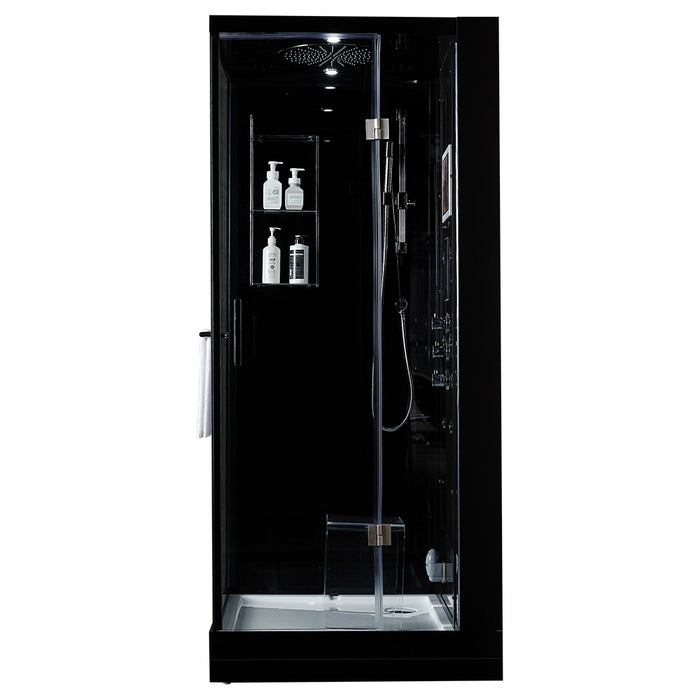 Maya Bath Platinum Arezzo Steam Shower - Black Finish (Right)