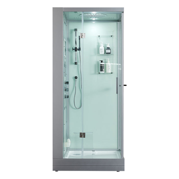 Maya Bath Platinum Arezzo Steam Shower - White Finish (Left)