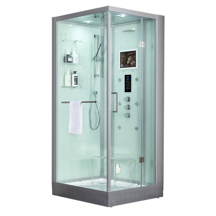 Maya Bath Platinum Arezzo Steam Shower - White Finish (Right)