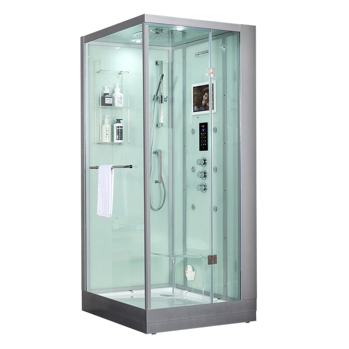 Maya Bath Platinum Arezzo Steam Shower - White Finish (Right)