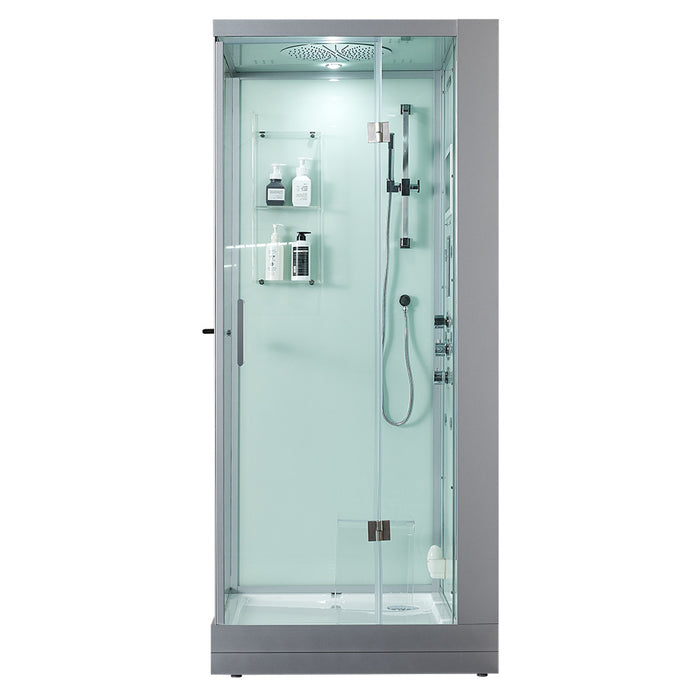 Maya Bath Platinum Arezzo Steam Shower - White Finish (Right)