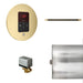 Basic Butler Linear Steam Shower Control Package with iTempo Control and Linear SteamHead in Round Satin Brass