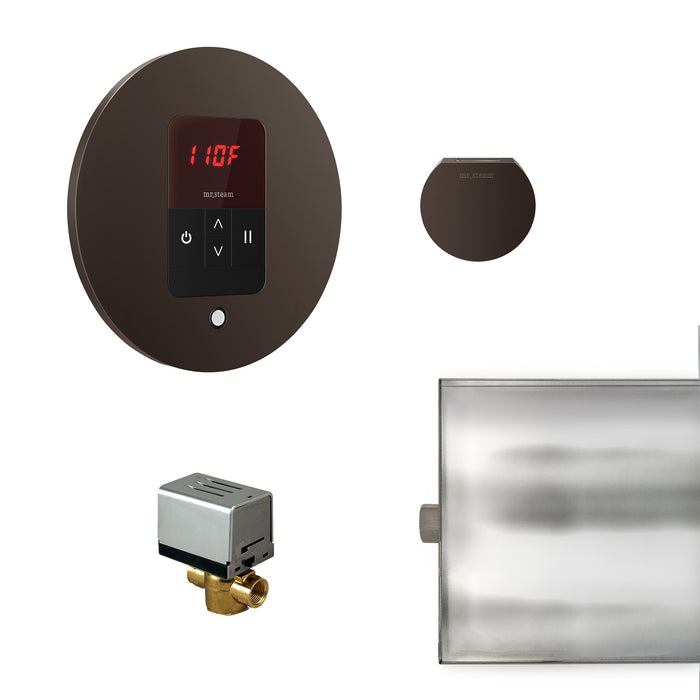 Basic Butler Steam Shower Control Package with iTempo Control and Aroma Designer SteamHead in Round Oil Rubbed Bronze