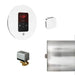 Basic Butler Steam Shower Control Package with iTempo Control and Aroma Designer SteamHead in Round Glass White