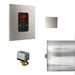 Basic Butler Steam Shower Control Package with iTempo Control and Aroma Designer SteamHead in Square Brushed Nickel