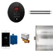 Butler Max Linear Steam Shower Control Package with iTempoPlus Control and Linear SteamHead in Round Glass Black