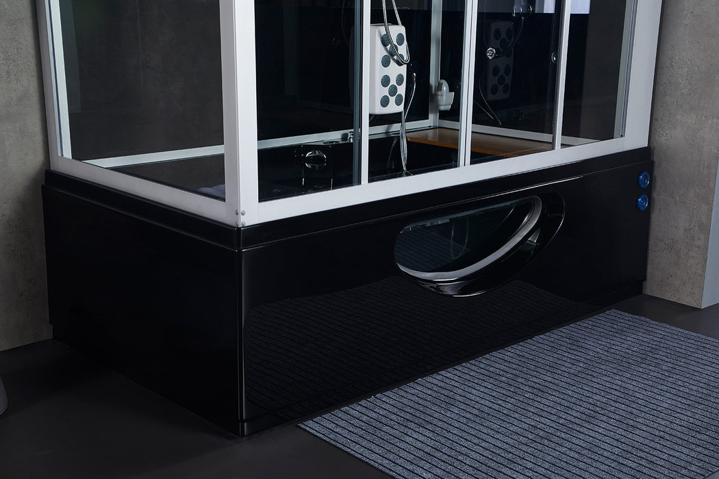 Maya Bath Platinum Catania Steam Shower - Black Finish (Left)