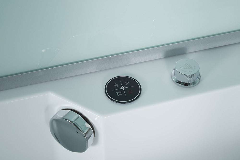 Maya Bath Platinum Catania Steam Shower - White Finish (Right)