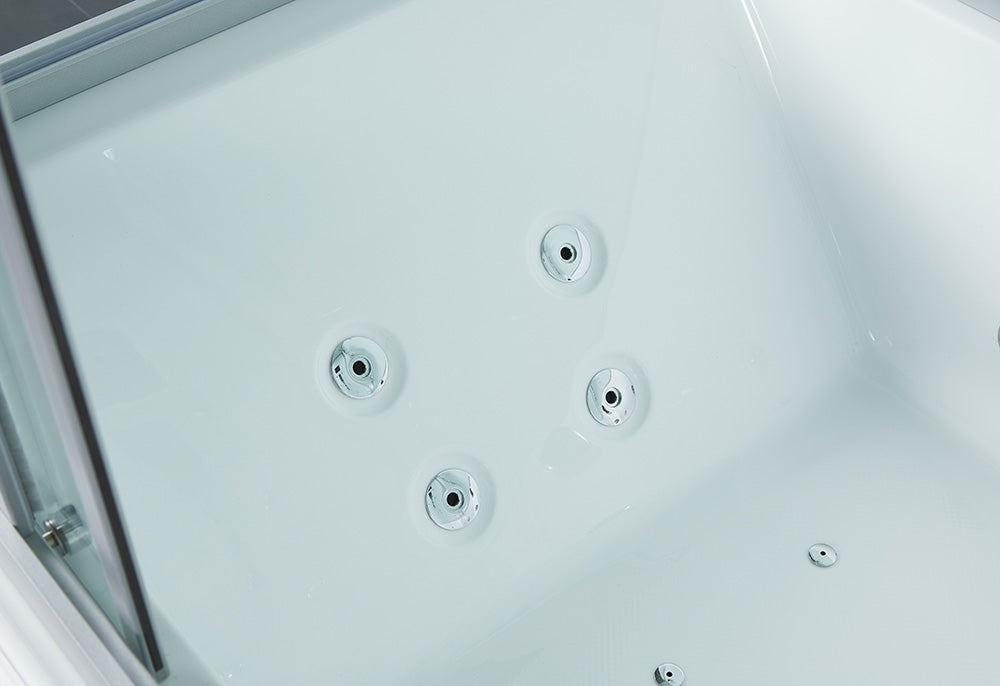 Maya Bath Platinum Catania Steam Shower - White Finish (Right)