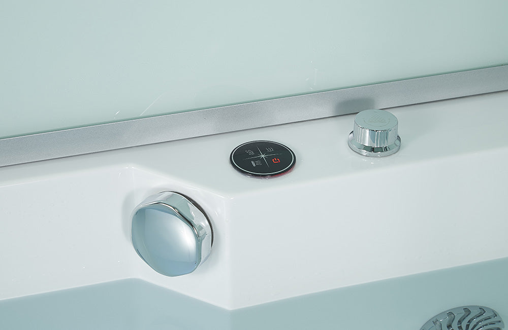 Maya Bath Platinum Catania Steam Shower - White Finish (Right)