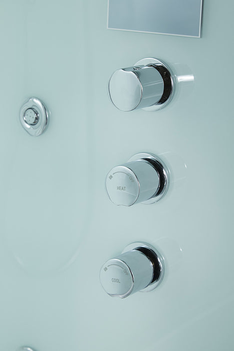 Maya Bath Platinum Catania Steam Shower - White Finish (Right)