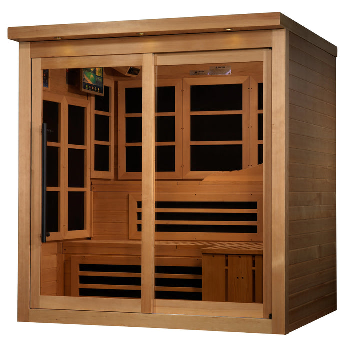 Golden Designs Canadian Hemlock Monaco Limited Edition 6-person PureTech Near Zero EMF (Under 2MG) FAR Infrared Sauna