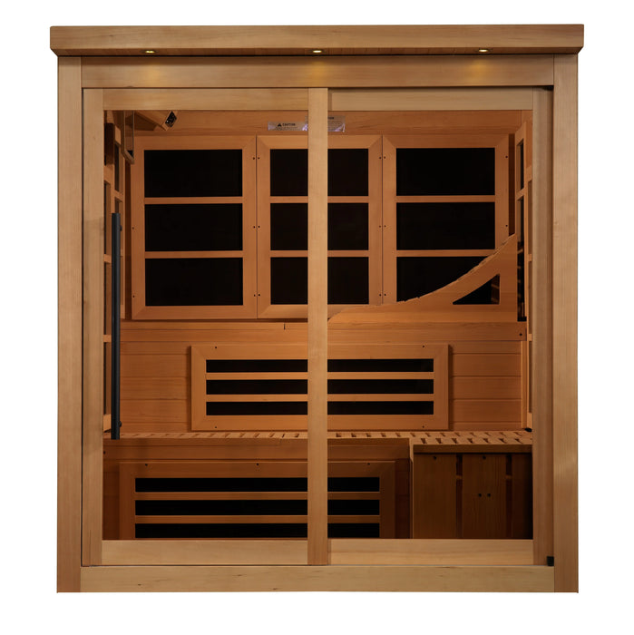 Golden Designs Canadian Hemlock Monaco Limited Edition 6-person PureTech Near Zero EMF (Under 2MG) FAR Infrared Sauna