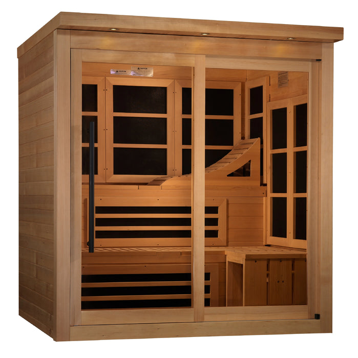 Golden Designs Canadian Hemlock Monaco Limited Edition 6-person PureTech Near Zero EMF (Under 2MG) FAR Infrared Sauna