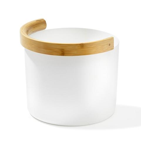 Kolo 1.5Gal Sauna Bucket with Curved Handle - Bamboo/Aluminum - White