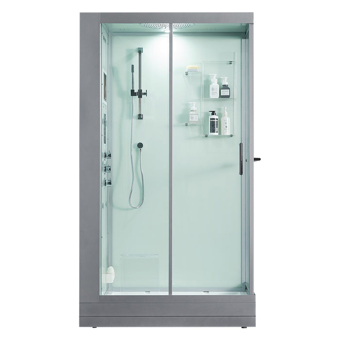 Maya Bath Platinum Lucca Steam Shower - White Finish (Left)