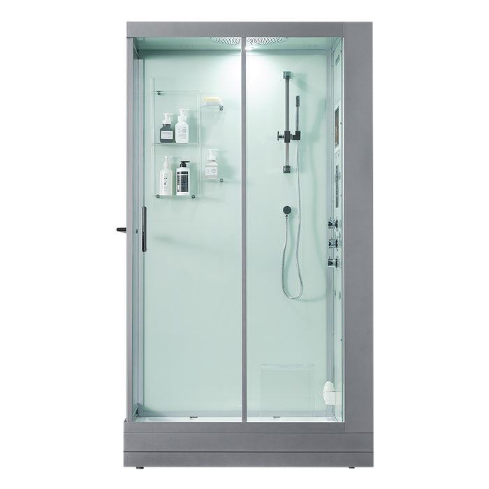 Maya Bath Platinum Lucca Steam Shower - White Finish (Right)