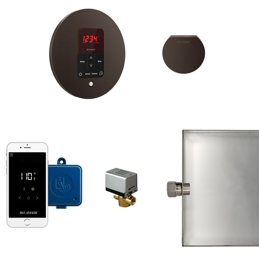 Butler Steam Shower Control Package with iTempoPlus Control and Aroma Designer SteamHead in Round Oil Rubbed Bronze