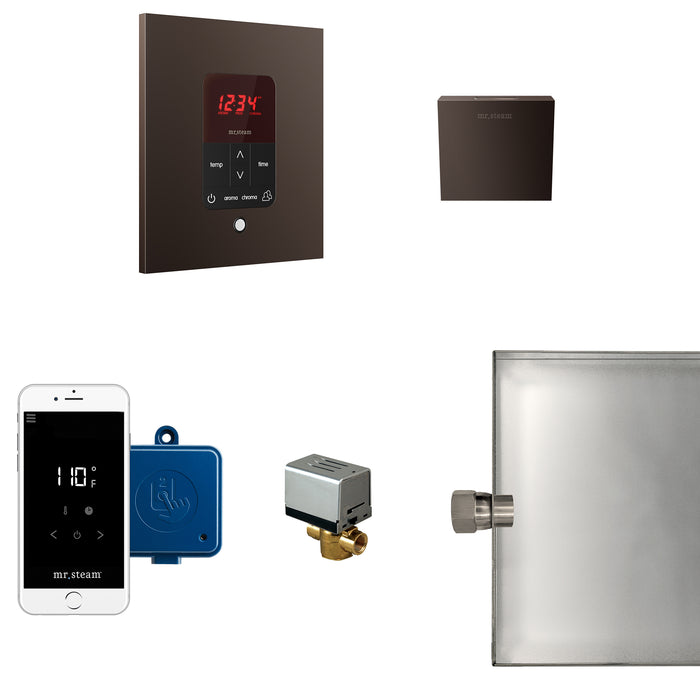 Butler Steam Shower Control Package with iTempoPlus Control and Aroma Designer SteamHead in Square Oil Rubbed Bronze