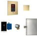 Butler Steam Shower Control Package with iTempoPlus Control and Aroma Designer SteamHead in Square Satin Brass