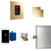 Butler Max Steam Shower Control Package with iTempoPlus Control and Aroma Designer SteamHead in Square Polished Brass