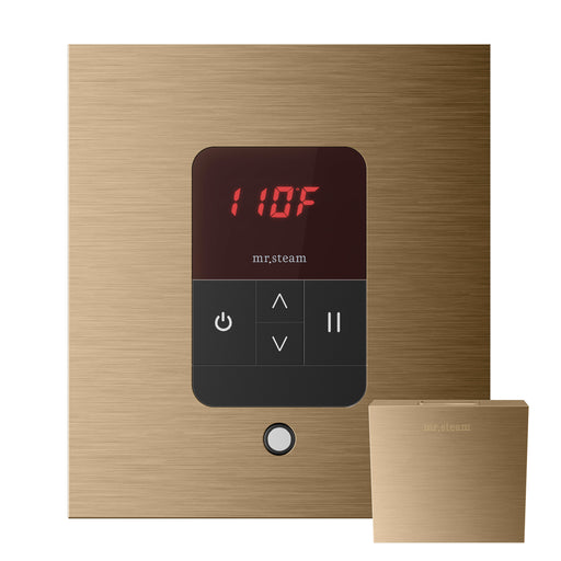 iTempo Steam Shower Control and Aroma Designer SteamHead in Square Brushed Bronze