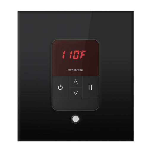 iTempo Steam Shower Control and Aroma Designer SteamHead in Square Glass Black